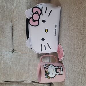 Hello Kitty By Creme  Makeup/Cosmetic Bag & Coffee/Tea Mug